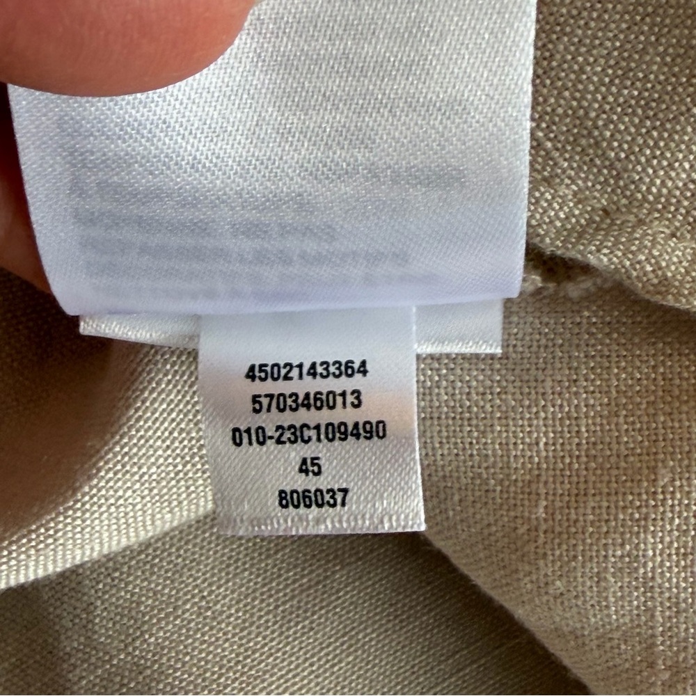 Chicos Puff Sleeve Linen Blend Shirt, Size 3 = 14
**Shirt only this listing** - Picture 9 of 10